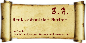 Brettschneider Norbert névjegykártya